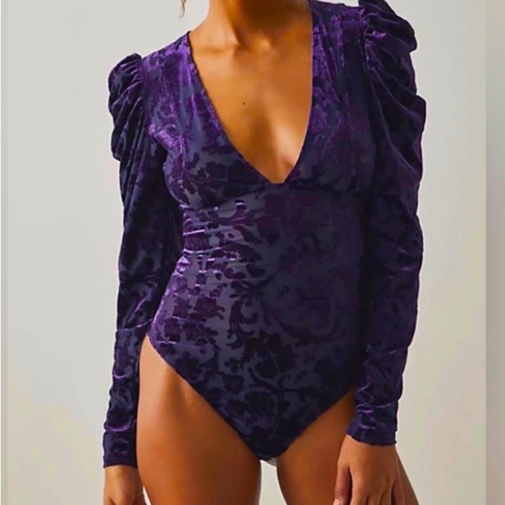 NWT Free People Magic Hour Bodysuit in Deep Sea Combo |Size Small - Picture 6 of 14